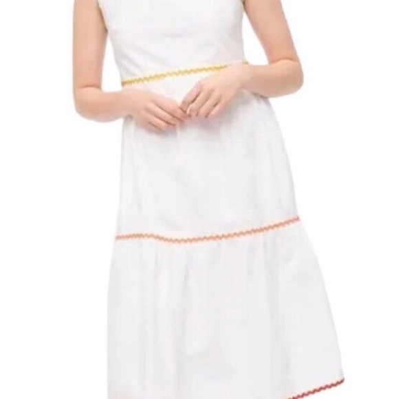 J Crew factory white ruffled dress. - Picture 4 of 4